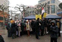 بالصور.. وقفة ومعرض بالمانيا في ذكرى 25 يناير لفضح الانقلاب
