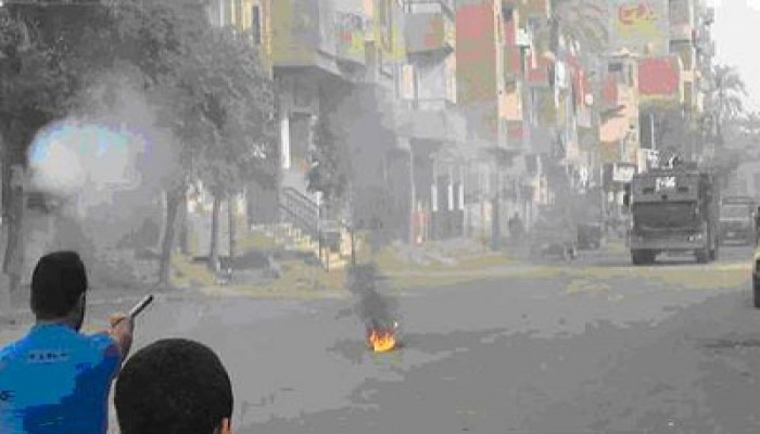 اعتداء قوات أمن الانقلاب على مسيرة البدرشين بالخرطوش والغاز