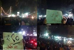 بالصور.. أحرار المطرية ينتفضون بمسيرة ضد الانقلاب