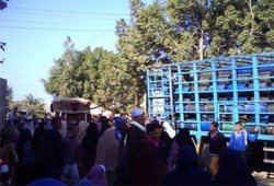 إصابة 5 بسيدي سالم بسبب التدافع للحصول على أسطوانات البوتاجاز