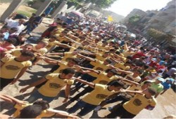 وقفة لألتراس ‏ناهيا تطالب بالقصاص لشهداء استفتاء الدم