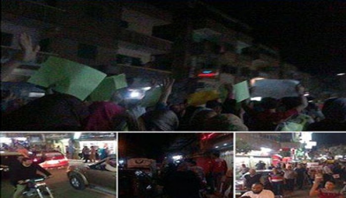 مسيرة ليلية بمدينة دكرنس استعدادًا لانتفاضة 25 يناير