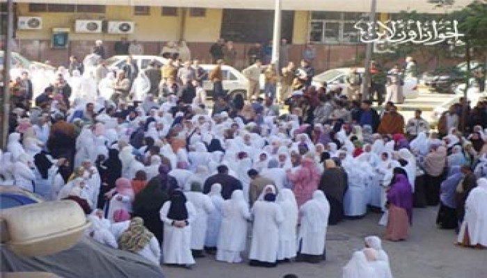 إضراب ممرضات مستشفى كفر الدوار احتجاجًا على الانفلات الأمني