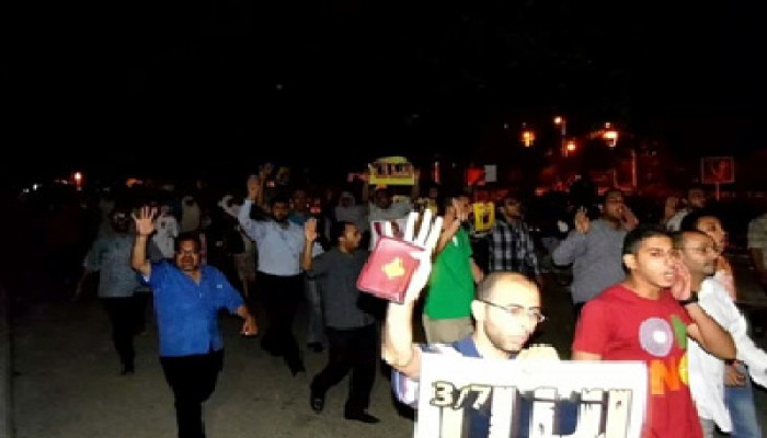 فيديو.. مسيرة ليلية لأحرار الورديان في أسبوع "معًا نثور"