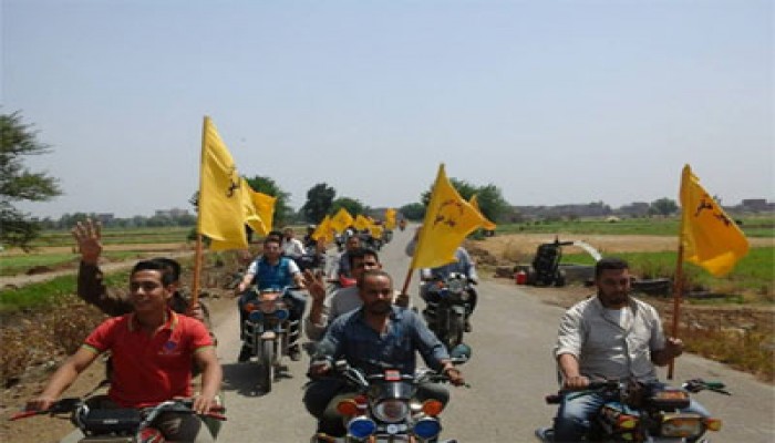 مسيرة دراجات بخارية ببئر العبد تدعو لانتفاضة 25 يناير