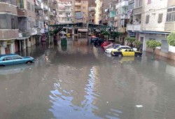 غرق شوارع مطروح بمياه الأمطار يفضح إهمال الانقلاب