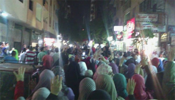 وقفة ليلية بطلخا رفضًا للانقلاب وتنديدا باعتقال الحرائر