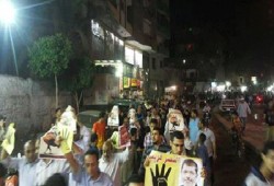 مسيرة لأحرار قرى "العرب" بـالقليوبية تهتف إسقاط الانقلاب