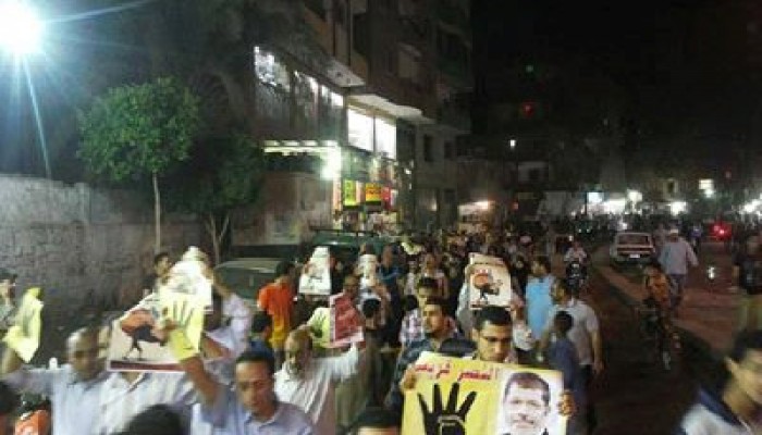 مسيرة لأحرار قرى "العرب" بـالقليوبية تهتف إسقاط الانقلاب