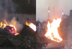 مواطنو بورسعيد يضطرون لحرق القمامة بعد تجاهل الانقلاب