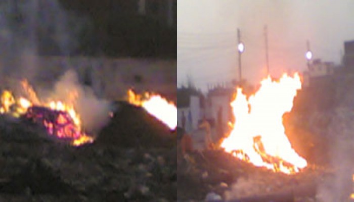 مواطنو بورسعيد يضطرون لحرق القمامة بعد تجاهل الانقلاب