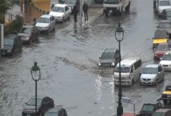 الأمطار الغزيرة تكشف فشل محليات الانقلاب بدمياط