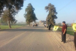 سلسلة بشرية بقرية دميرة في أسبوع "معًا للتحرير والتطهير"