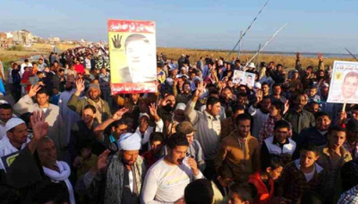 مسيرتان حاشدتان بكفر الشيخ تهتفان بإسقاط حكم ‏العسكر