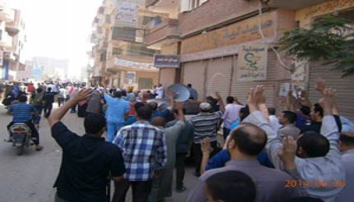 مباشر.. سلاسل بشرية بأنشاص والعباسة تهتف بالقصاص للشهداء