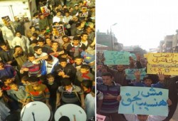 ثوار الصف يجددون العهد للشهيد بإسقاط حكم العسكر