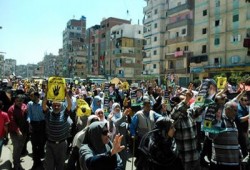 مسيرة حاشدة لثوار العوايد تطالب بإسقاط الانقلاب