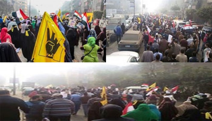 بالصور.. الآلاف ينتفضون في شبرا الخيمة