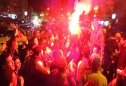 ألتراس حرية يلهب حماس أهالي سنورس في مسيرة ليلية