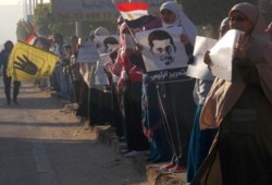 نساء برج العرب يهتفن بإسقاط الانقلاب ومحاكمة قادته