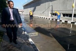 انفجار ماسورة مياه بمحطة بلبيس عقب افتتاحها بدقائق