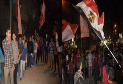 فعاليات شبابية بمدينة المنيا تهتف بإسقاط حكم العسكر
