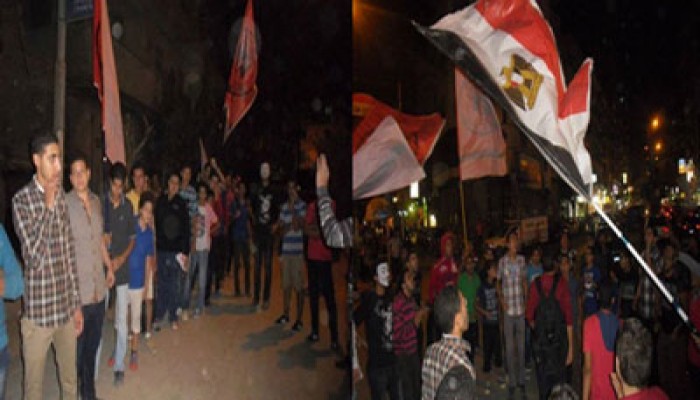 فعاليات شبابية بمدينة المنيا تهتف بإسقاط حكم العسكر