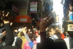 بالصور مسيرة حاشدة بسوق المطرية