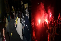 مسيرة ليلية ببني مزار تهتف بالقصاص وإسقاط الانقلاب