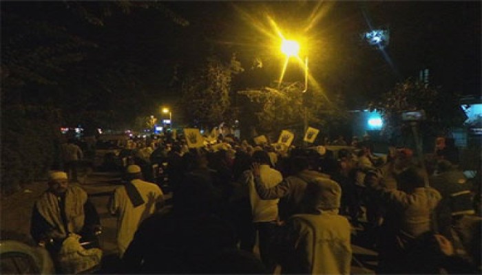 عفاريت بركة السبع تهتف بإسقاط الانقلاب في مسيرة ليلية