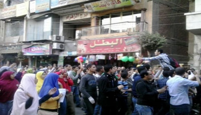 مسيرة حاشدة بشبين الكوم تدعو لاستكمال ثورة يناير