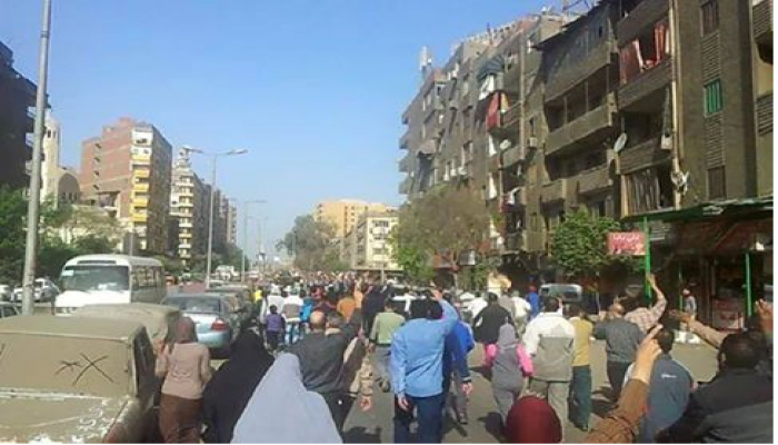 مسيرة صباحية لثوار المطرية