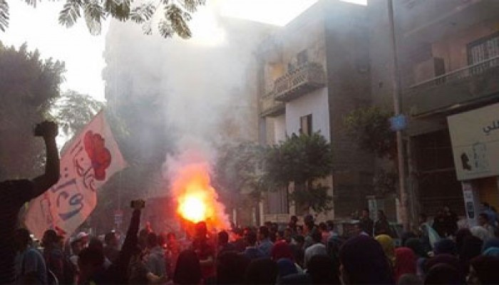 مسيرة طلابية ببركة السبع تندد بجرائم العسكر