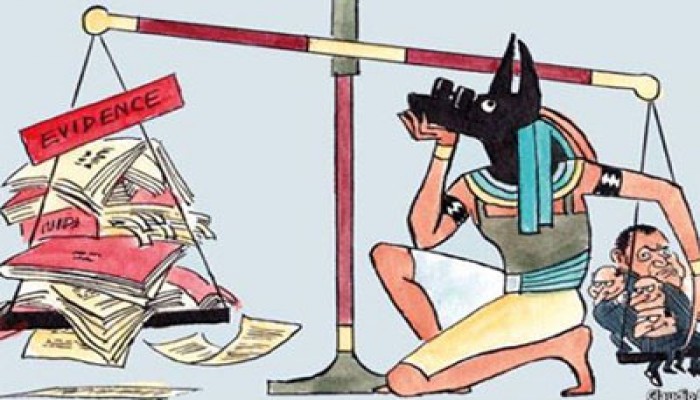 الأيكونوميست تسخر من قضاء الانقلاب في رسم كاريكاتيريي