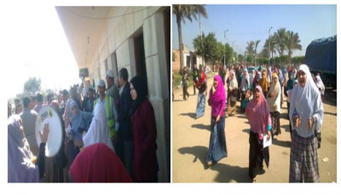 مسيرة لطالبات تفهنا تندد بمنع زميلاتهم من دخول جامعة