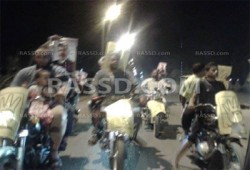 مسيرة دراجات بخارية بالفشن تحيي صمود الرئيس مرسي