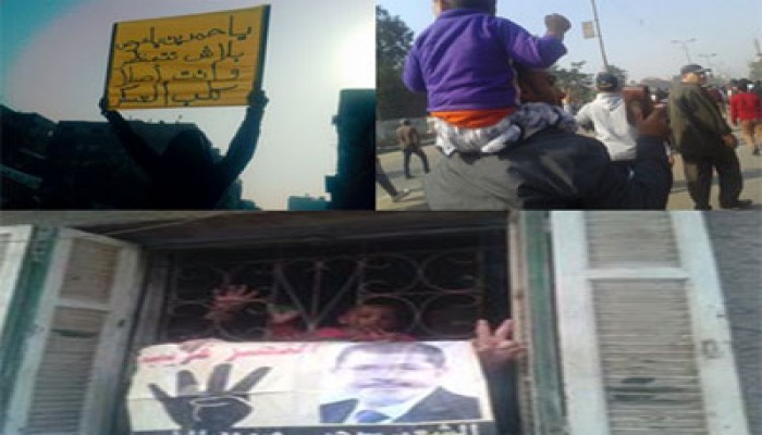 بالصور.. مسيرة بسوق المطرية وتفاعل الأهالي