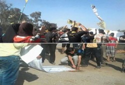 ثوار بورسعيد يحرقون علمي الصهاينة والامريكان