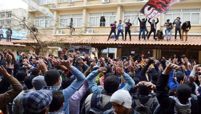 مسيرة طلابية بزراعة الإسكندرية تتحدى إرهاب ميليشيات الانقلاب