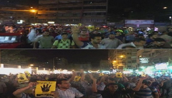 فيديو.. مسيرة حاشدة بالهانوفيل تهتف بإسقاط حكم العسكر