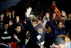 شباب بورسعيد يشعلون مسيرة ليلية ضد تبرئة المخلوع