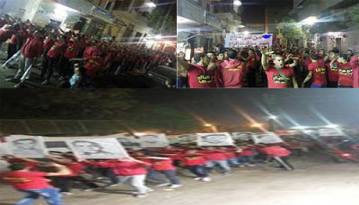 بالصور.. ألتراس ناهيا يرفض براءة المخلوع