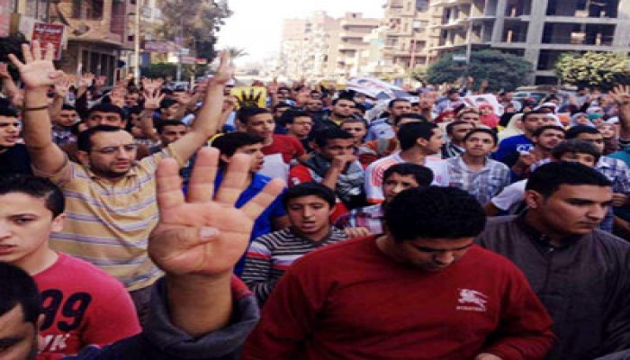 أحرار بركة السبع ينتفضون رفضًا للانقلاب الإرهابي