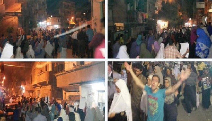 مظاهرة لأهالي الرمل رفضًا للانقلاب وممارساته القمعية