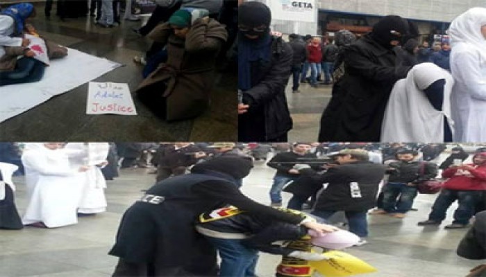 بالصور.. "فريزنج" بتركيا يعرض انتهاكات الانقلاب ضد المرأة