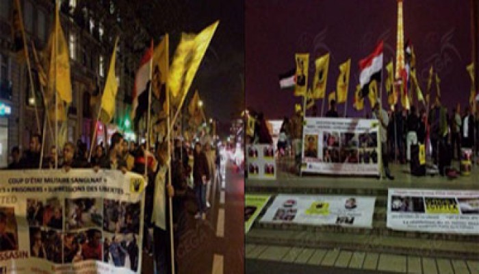 مسيرة بباريس رفضا لزيارة السفاح لفرنسا