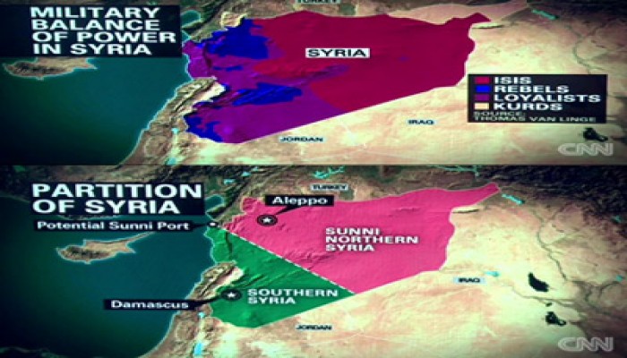الإعلان عن خرائط تقسيم سوريا إلى دولتين