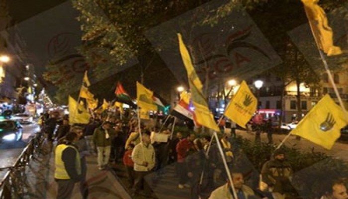 مسيرة بباريس تندد بجرائم الانقلاب ضد المصريين