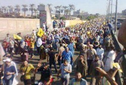 بالصورة.. أهالي فيصل يهتفون ضد تهجير أهالي سيناء