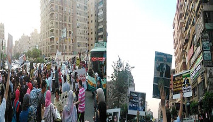 مسيرة صباحية لثوار مدينة نصر تندد بجرائم الانقلاب